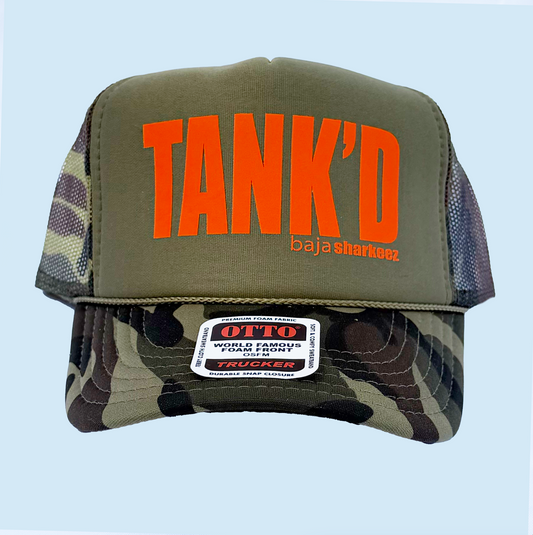 Tank'd Trucker Hat - Camo/Orange