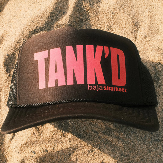 Tank'd Trucker Hat - Black/Pink