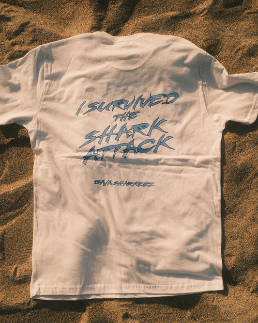 Shark Attack T- Shirt - Bone