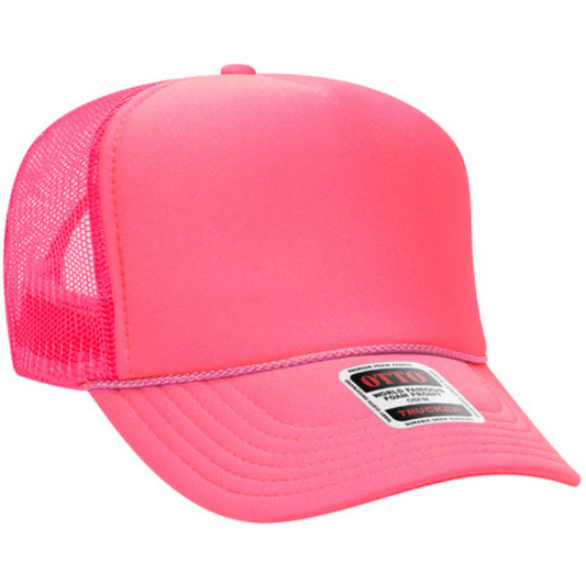 Tank'd Trucker Hat - Pink/White