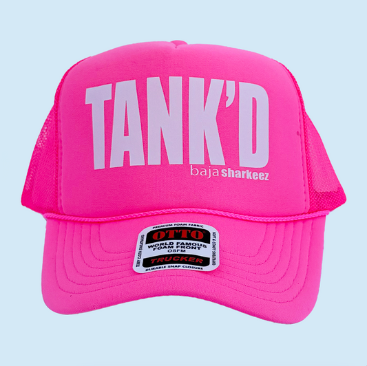 Tank'd Trucker Hat - Pink/White